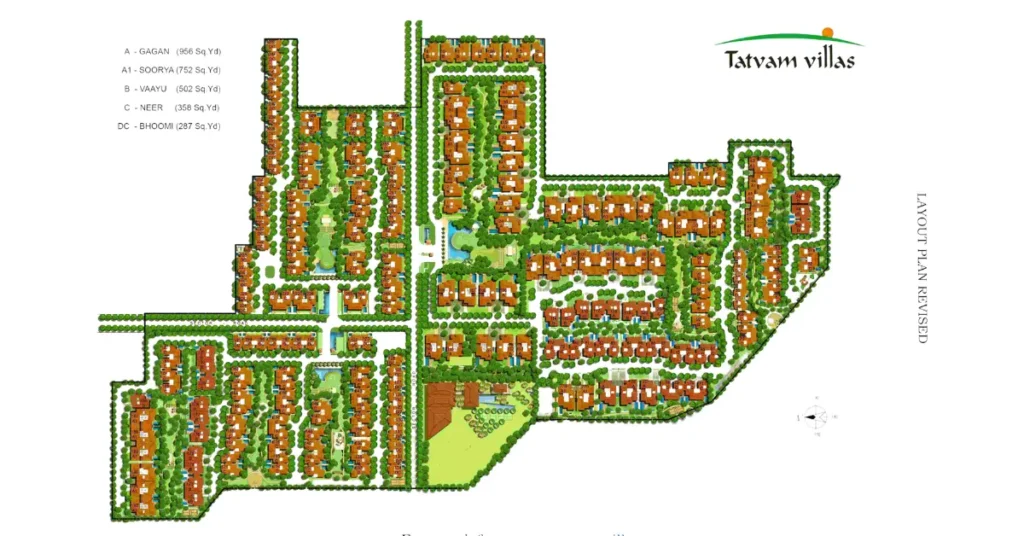 Master plan of TATVAM Villas in Gurgaon